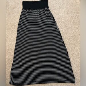 Max Studio Jersey Striped Maxi Skirt